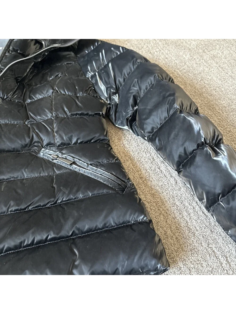 Dawn levy Kimmy hooded shine puffer size medium